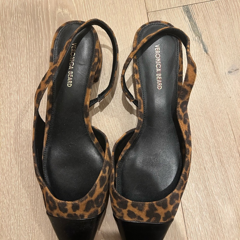 Veronica Beard Leopard Print sling-backs - size 8 - image 1